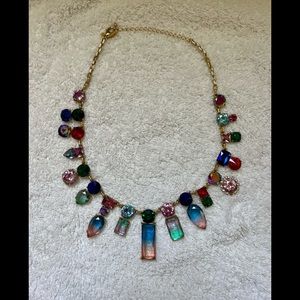 Multi color fun necklace by Kate Spade w/ stud earrings that go with. Worn once.